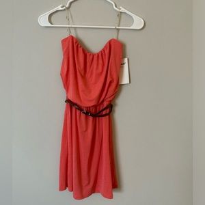 NWT Trixxi Strapless Coral Pink Dress - XS
